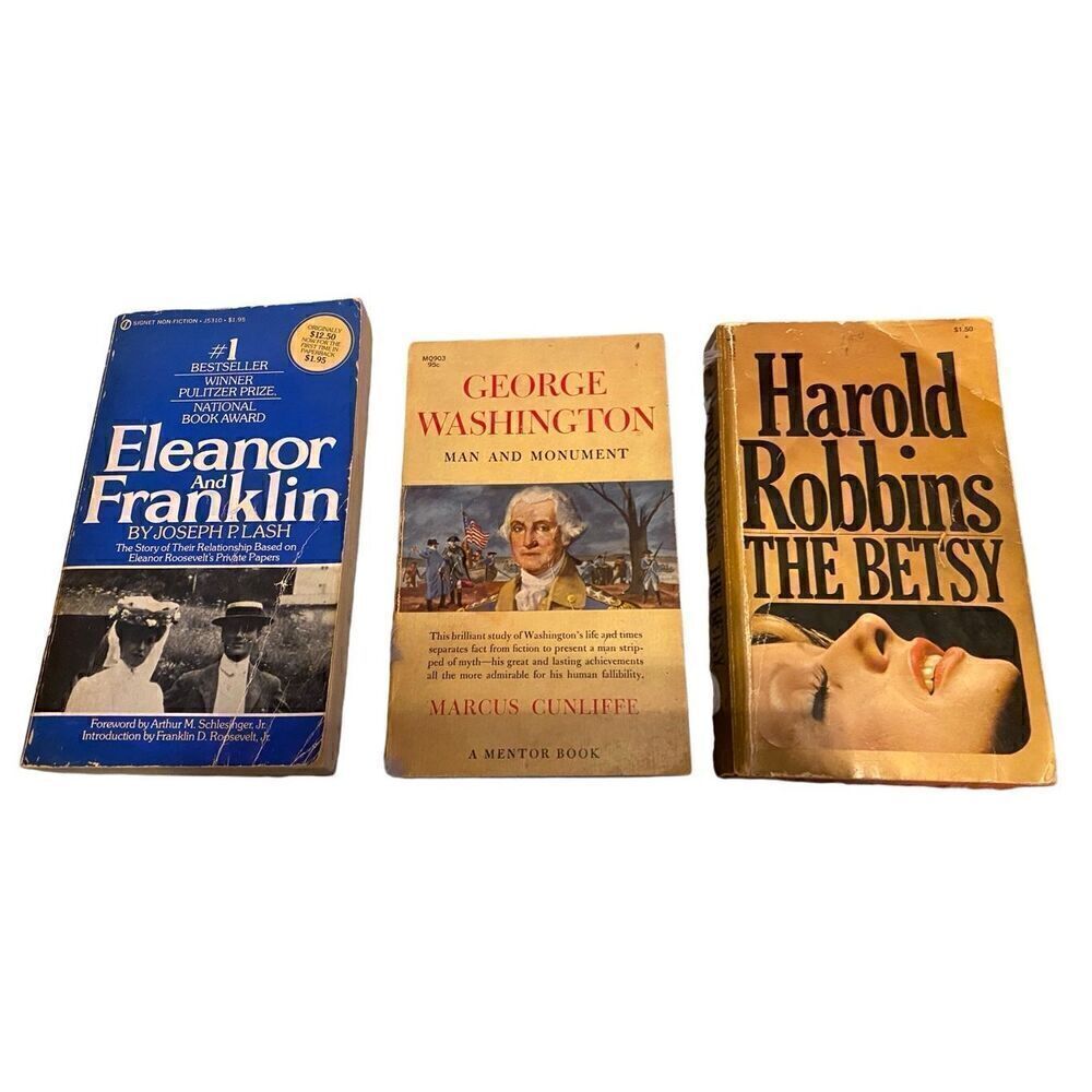 Lot Of 3 Presidential Paperback Books George Washington Eleanor And Franklin
